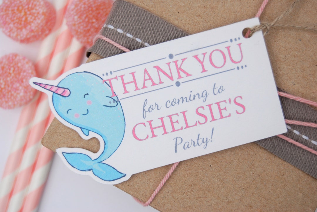 X10 Girls Narwhal Party Favor Merci tags Fête à thème - Etsy France