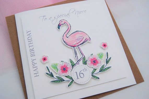 Grandaughter Pink Flamingo 23rd Birthday Card Friend Daughter Ladies