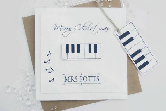 Professeur De Piano Merci Carte Joyeux Anniversaire Joyeux Etsy France