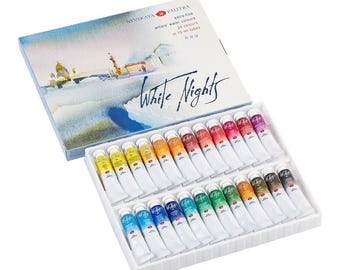 White Nights Watercolour Paint Set , High Quality Watercolours Made by Neva Palette