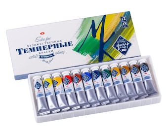 Master Class Tempera Set 12 Tubes in 18 ml by Nevskaya Palitra St.Petersburg