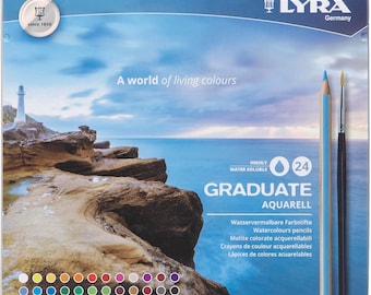LYRA Graduate Aquarell Set 24 Metal Box  | High Quality | Made in Germany