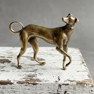 Vintage Brass Greyhound - Etsy