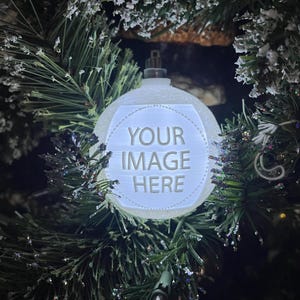 Single Photo Lithophane Ornament
