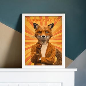 Fantastic Mr Fox digital poster - Wes Anderson poster - Fantastic Mr Fox downloadable digital print