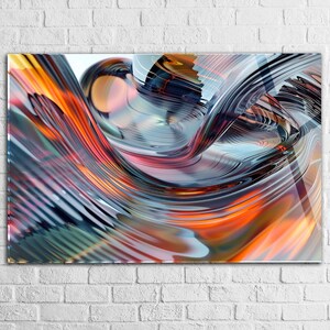 Colorful Abstract Tempered glass wall art Extra Large Glass wall art, Glass wall Decor, Abstract wall Decor , Modern Home Decor idea gift