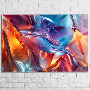 Colorful Tempered glass wall art Abstract Extra Large Glass wall art, Glass wall Decor,  Abstract wall Decor ,home Gift, Glass Backsplash