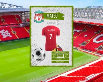 Liverpool FC Birthday Invitation Template: Editable Soccer Card (Canva)