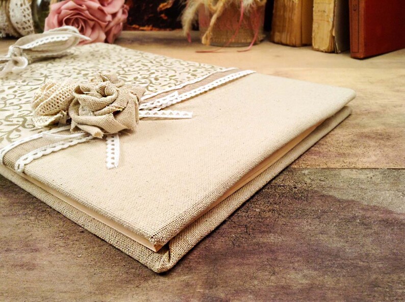 Wedding Guest Book Rustic Guest Book Victorian Guest Book Etsy