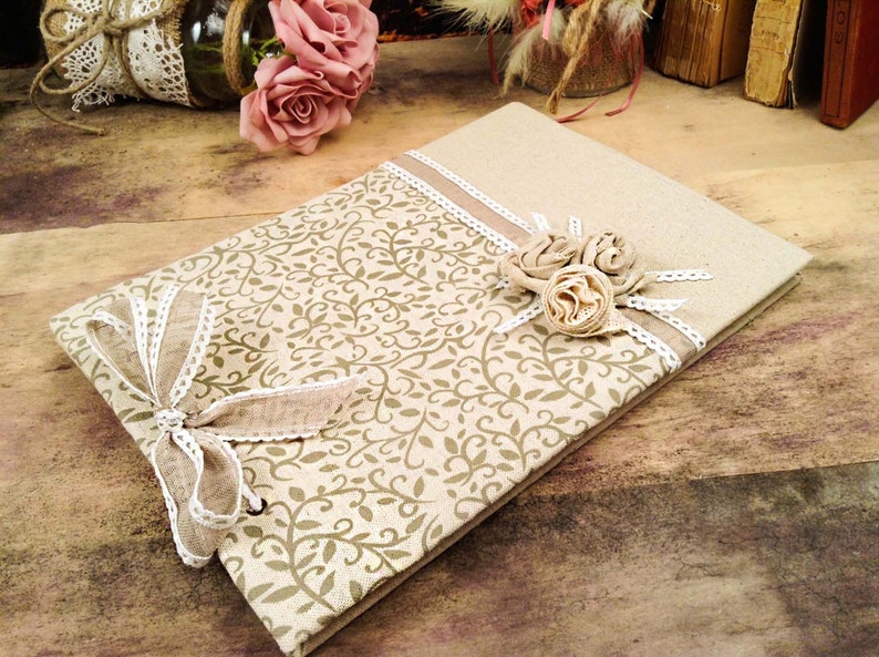 Wedding Guest Book Rustic Guest Book Victorian Guest Book Etsy