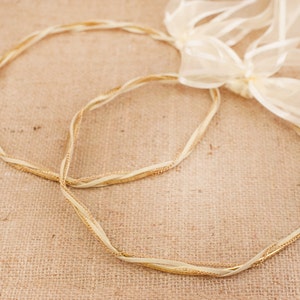 STEFANA Wedding Crowns -  Orthodox Stefana - Bridal Crowns KEA gold - One Pair