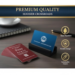 Laser Engraved Metal Business Cards: Credit Card Size with Personalized Logo, Text, QR Code