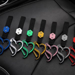 Heart Shaped Tsurikawa JDM Dragon Charm, 3D Printed Car Accessory