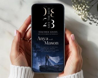 Save the Date Hochzeitsvorlage - Minimalistische Hochzeits-Ecard