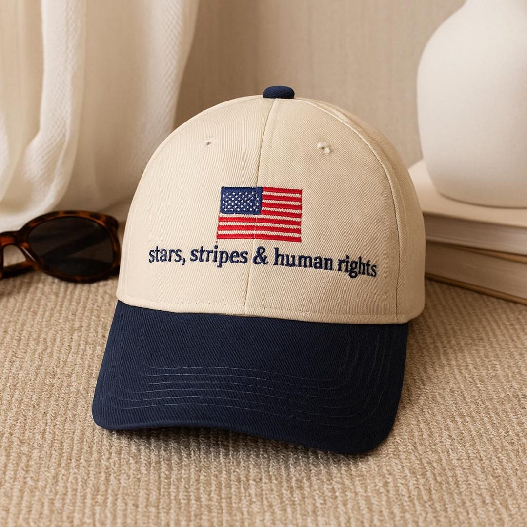 Embroidered Stars Stripes Human Rights Trucker Hat: Feminist  display picture 3