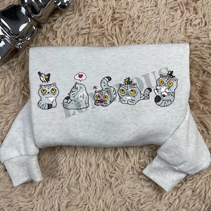 Demon Hunter Tiger Embroidery Shirt or Sweatshirt – Kpop Saja Boys Gift, Custom Hunter Movie Merch for Fans, Kpop Demon Hunters Tee