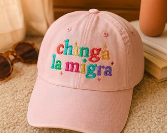 "Bestickter ""Chinga La Migra"" Hut: ICE abschaffen, Einwanderungsrechte."