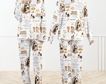 Pride and Prejudice Pajamas Set For Women And Kids, Jane Austen Sleepwear Set, Romantic Book Lover Gift, Cozy Literary Loungewear for Women