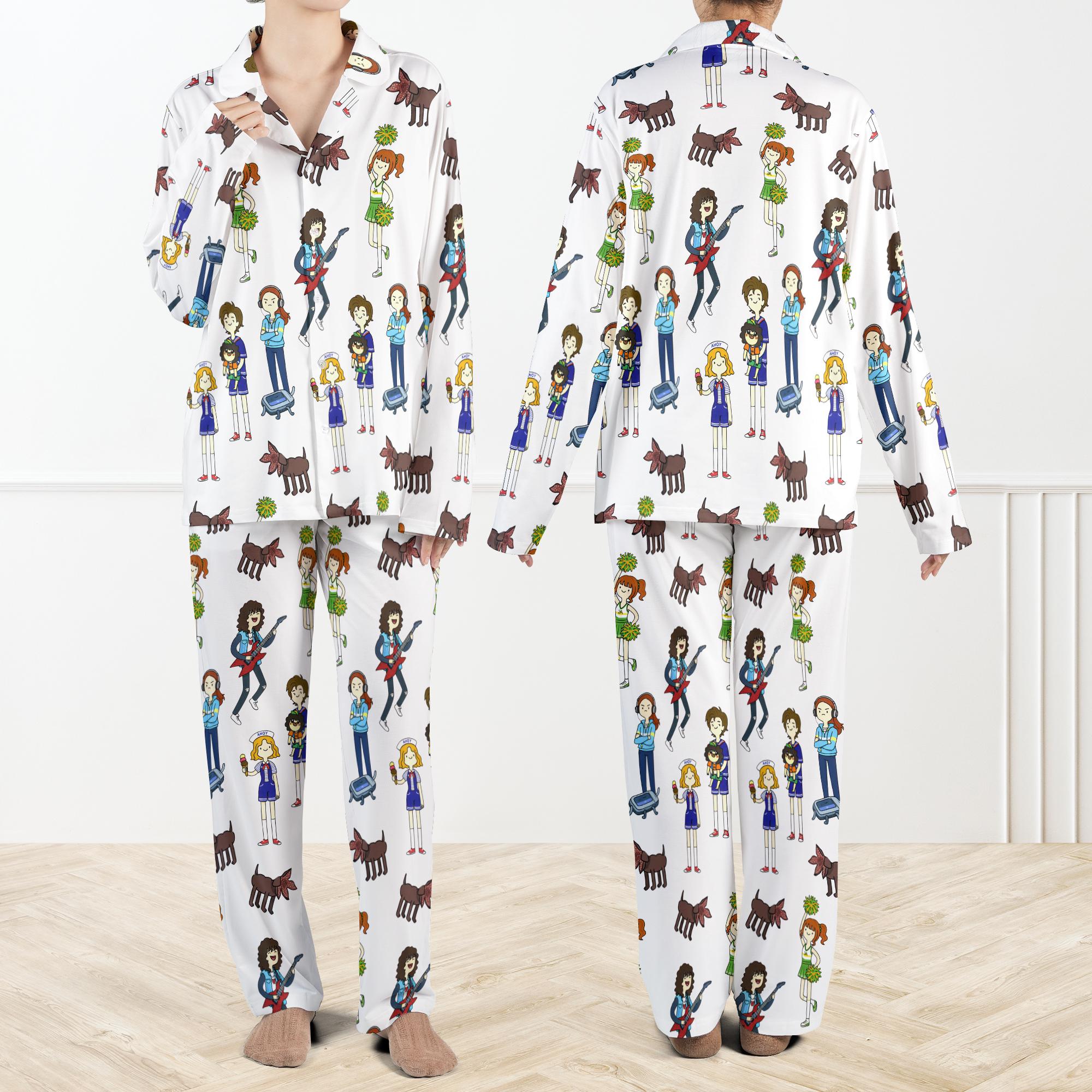 Stranger Things Kids Korte Pyjama | Girls Max Character Outfit Gestreepte Shorts Wit T-Shirt Pjs Set | Netflix-serie merchandise Stranger Things Kids Korte Pyjama | Girls Max Character Outfit Gestreepte Shorts Wit T-Shirt Pjs Set | Netflix-serie merchandise