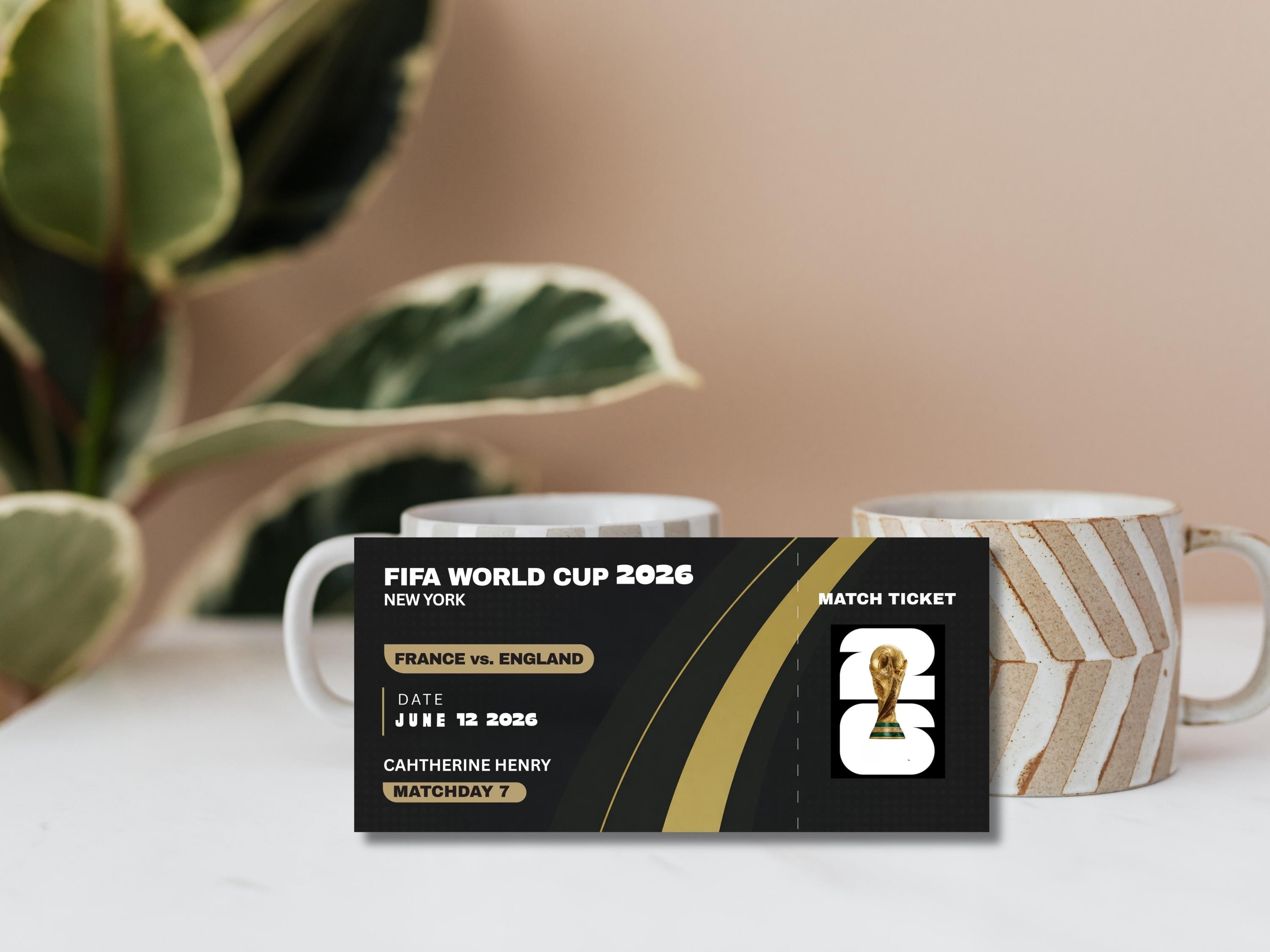 Personalized World Cup 2026 Ticket | Entrada Personalizada Para El