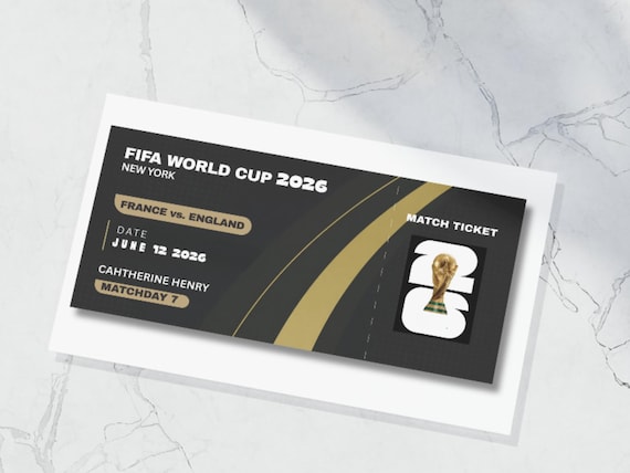 Personalized World Cup 2026 Ticket | Entrada Personalizada Para El