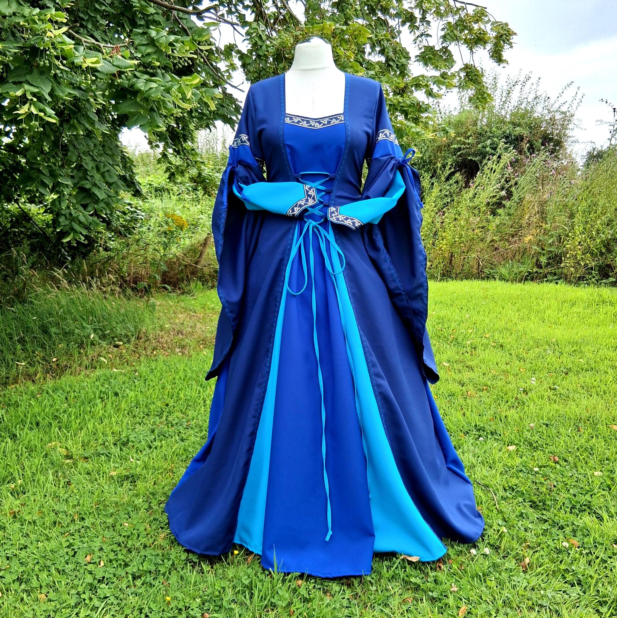 fantasy dress blue Dreamy Vintage Balloon Sleeve Dress main image 0