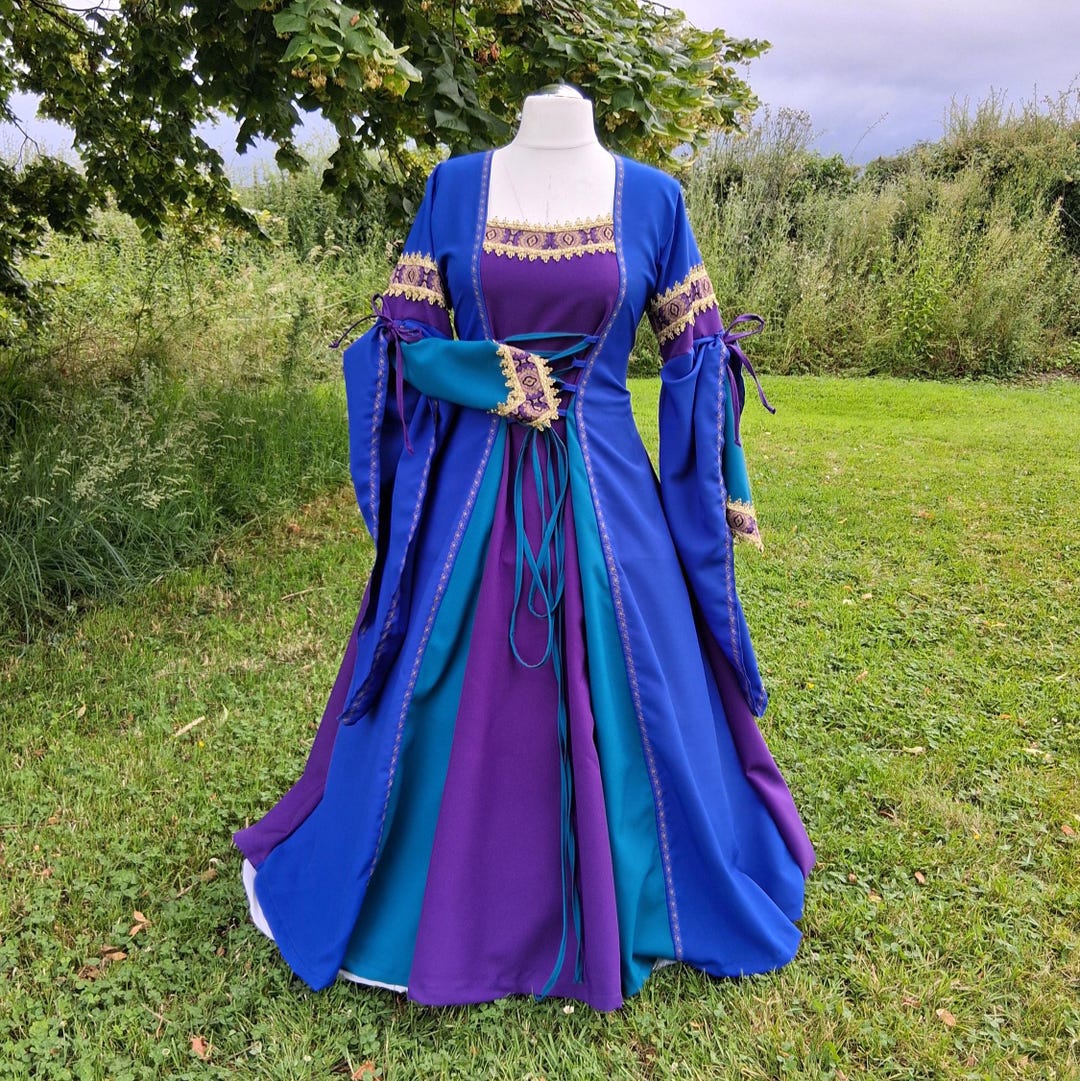 fantasy dress Medieval dress fairycore Elven elf wonderland dreamy XL (sand color)