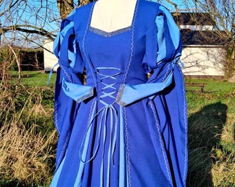 blue medieval peasant dress Ren Peasant Dress -