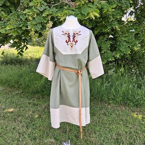 Viking Tunic, Cotton Medieval Tunic, Made To Order, Norse, LARP Tunic
