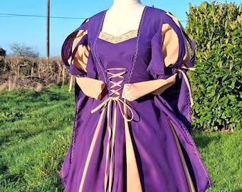 Medieval Fantasy Dress, Made To Order, Renaissance Gown, LARP Dress, Handfasting