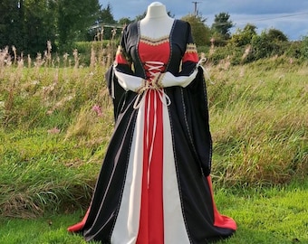 Medieval Fantasy Dress, Made To Order, Renaissance Gown, LARP Dress, Handfasting