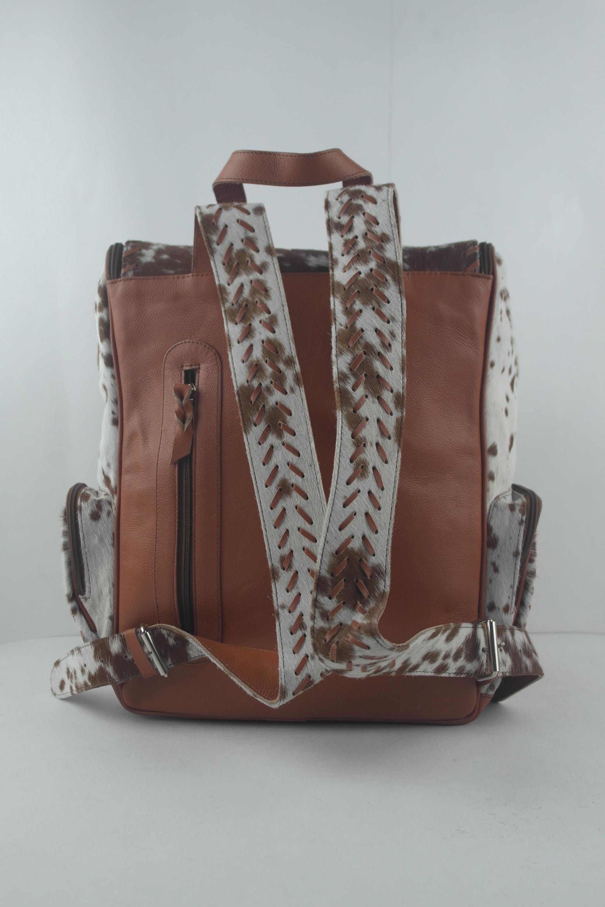 Handmade Cowhide Leather Large Size Backpack – Genuine 