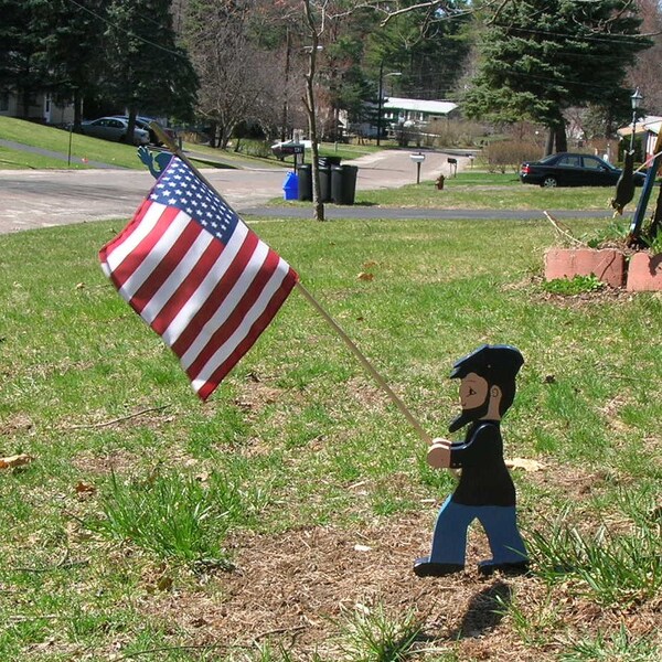 Wood in Ground Flag Holder Etsy