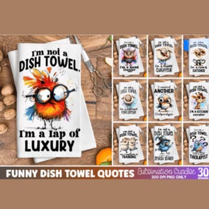 Funny Kitchen Towel Sublimation Design, Kitchen Towel Sublimation PNG Bundle, Cute and Funny Kitchen Sayings, Funny Kitchen Tea Towel PNG