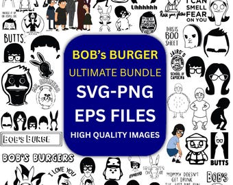 Bobs Burgers svg bundle,Bob&#39;s Burgers,bob burgers,svg bundle,Louise Belcher,Svg For Cricut,Tina Belcher,tv show svg,Designs,cutfiles,Clipart