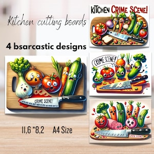 Funny Kitchen Cutting Board Designs: Sarcastic PNG Bundle (Digital Download)