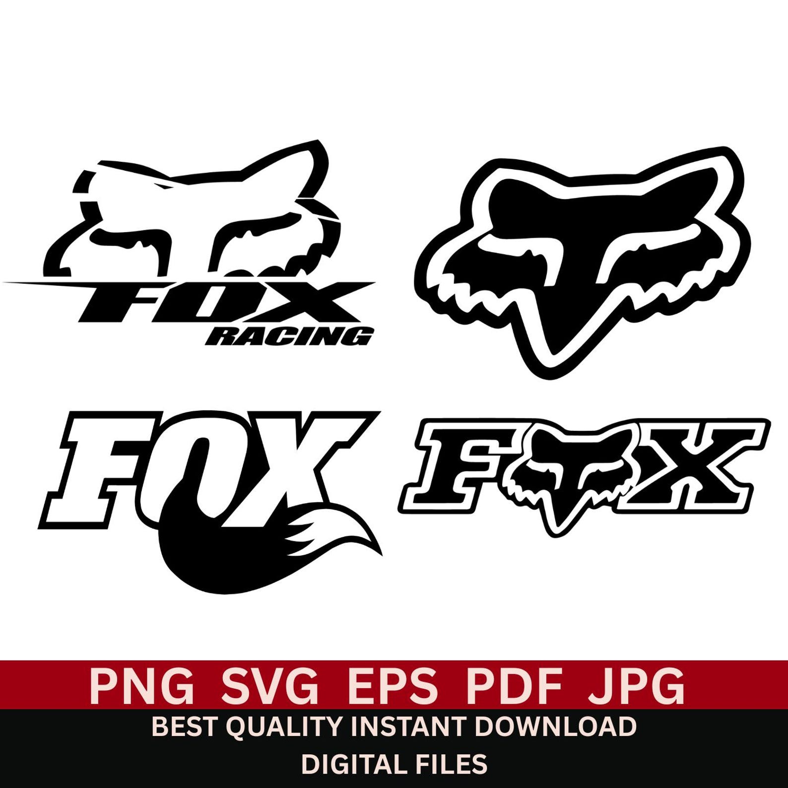 Fox Racing Svg Image Fox Racing - SVG - Ready to Use for Cricut - Transparent Background ...
