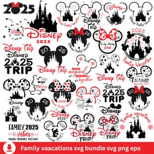Family Vacation 2025 PNG Bundle: Magical Kingdom Trip SVG