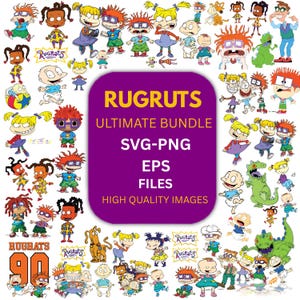 Rugrats clipart,rugrats png files,png for cricut,nickelodeon svg,Digital Download,Rugrats Silhouette Cut Files,Rugrats Clipart,Sublimation