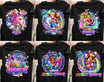 Super Mario Galaxy Shirt, Video Game Fan Gift, Retro 90s Graphic Tee, Super Mario Movie Shirt, Galaxy Adventure Crewneck, Birthday Gift