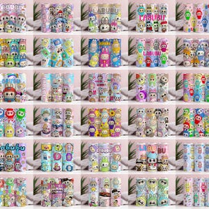 100+ Cartoon Monster Doll 20oz Tumbler Wrap Png Bundle, Cute Doll Png, Cartoon Character Png