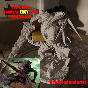 Maliketh, the Black Blade  Elden Ring Pre-cuted EASY PRINT model