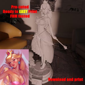Prince peach Mario  Pre-cuted EASY PRINT model
