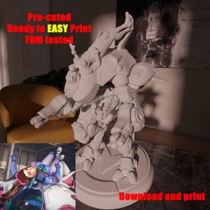 D. Va overwatchModelo precortado FÁCIL DE IMPRIMIR