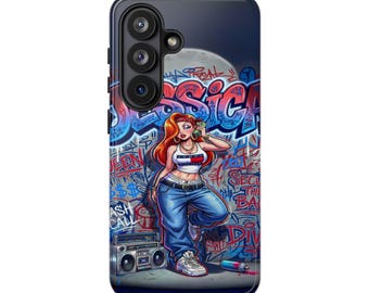 Graffiti Girl Phone Case, Y2K Street Style Woman Design, Hip Hop Aesthetic Case for iPhone Samsung Pixel