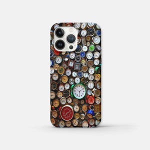 Vintage Uhren Handyhülle, individuell gestaltete Handyhülle, passend für iPhone, Samsung, Pixel, stilvolle Schutzhülle