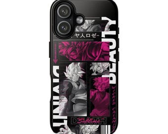 Anime Style Rose Kriegerin Handyhülle, Goku Inspiriert für iPhone, Samsung, Pixel