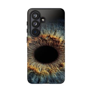 Abstrakte Iris Auge Handyhülle, Makro Auge Textur Kunst, Dark Surreal Vision Design für iPhone Samsung Google Pixel