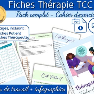 Recueil de Fiches TCC | Outils pour Psychologues et Thérapeutes | Workbook Clinique PDF | Ressources Thérapie Cognitive