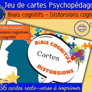 56 Cognitive Bias Cards | Printable PDF File | CBT Therapy Tool | Psychology | Coaching Training | Educational Materials